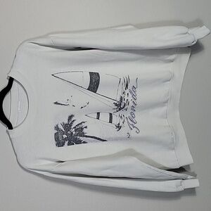 Y2K Vintage Women Florida Crewneck Sweatshirt Size S/M Sailboat Nautical 90s